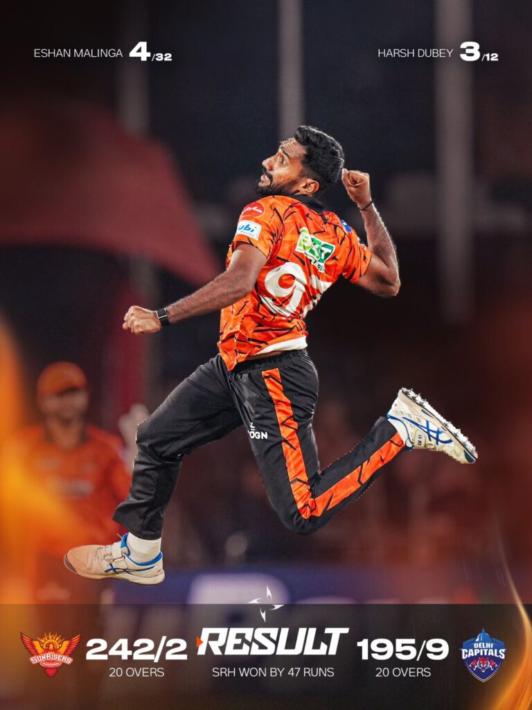 Sunrisers Hyderabad vs Delhi Capitals