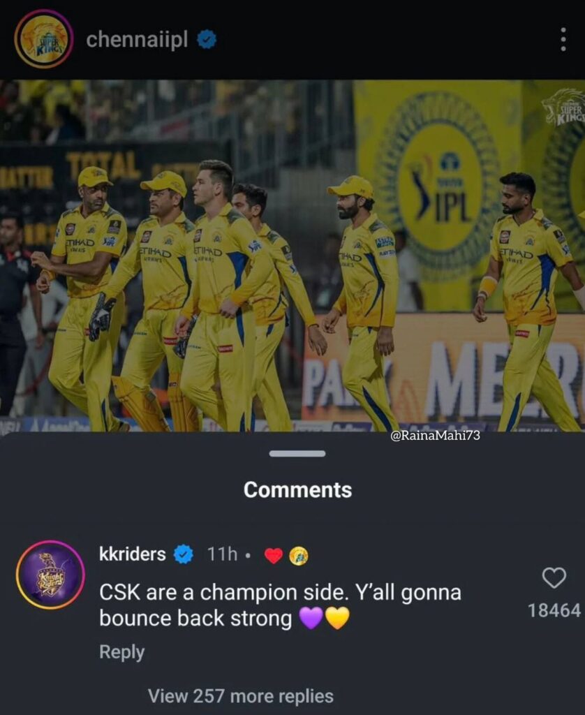 Chennai Super Kings vs Kolkata Knight Riders