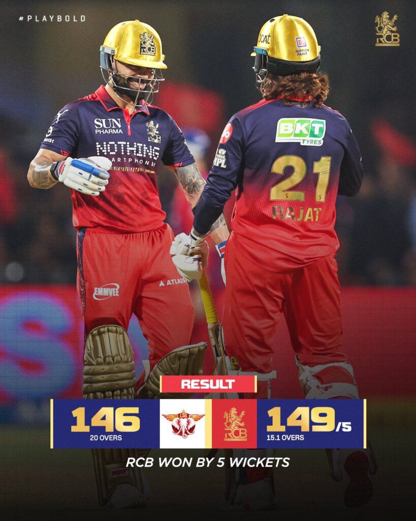 Royal Challengers Bengaluru vs Lucknow Super Giants