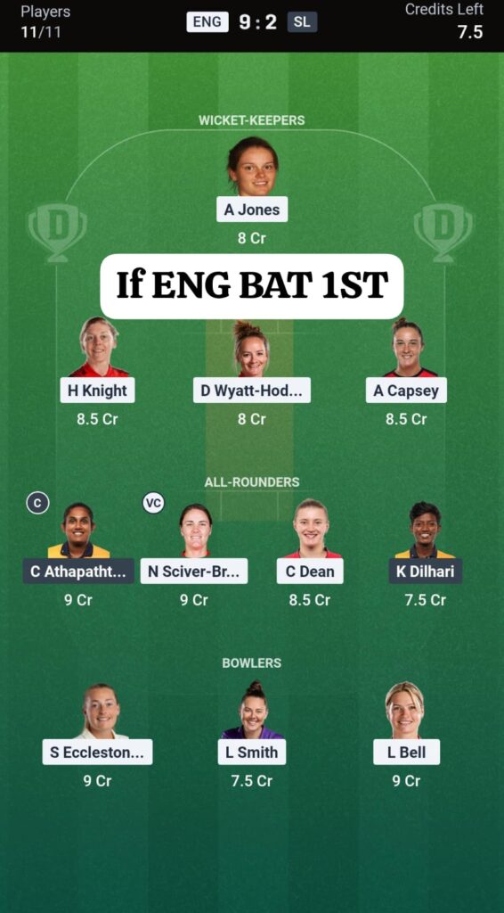 ENGw vs SLw Dream11 Prediction Today