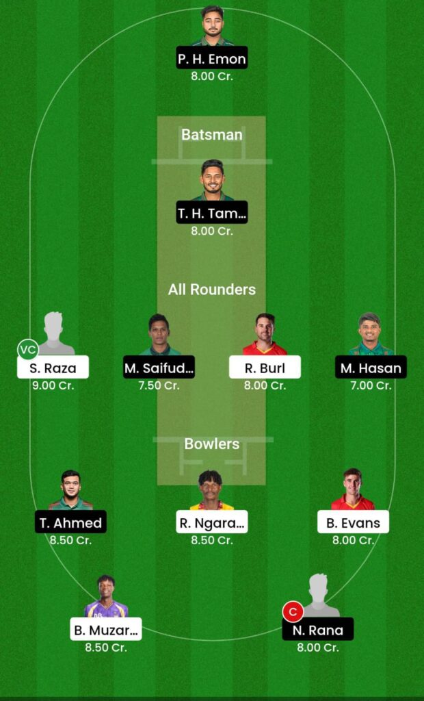 ZIM vs BAN Dream11 Prediction Today