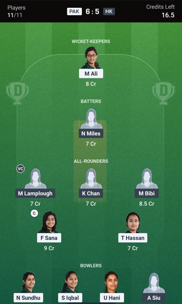 PAKw vs HKw Dream11 Prediction Today, Match 11: Pitch Report, Playing XI, Player Stats & Fantasy Tips